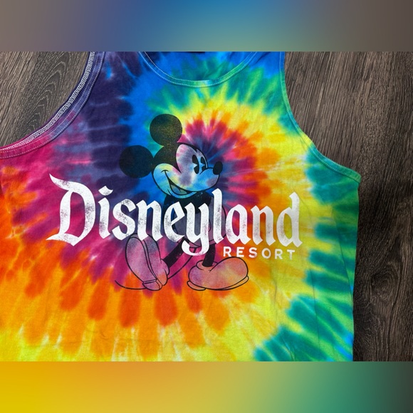 COPY - Rainbow tie dye Disneyland muscle t shirt size Large - Picture 13 of 16